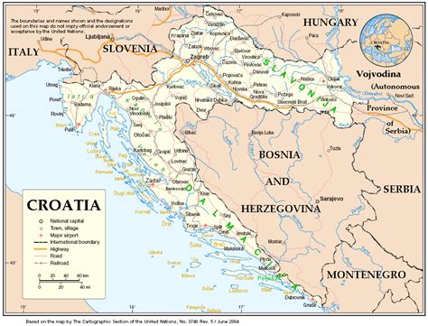 Map of Croatia - Croatia map