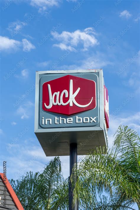 Jack in the Box Restaurant Sign Stock Photo | Adobe Stock