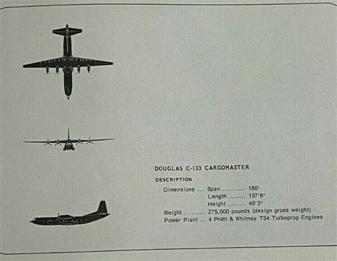 R.G. Smith Art US Air Force Douglas C-133 Cargomaster w/ Specs Painting ...