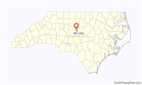 Map of Siler City town