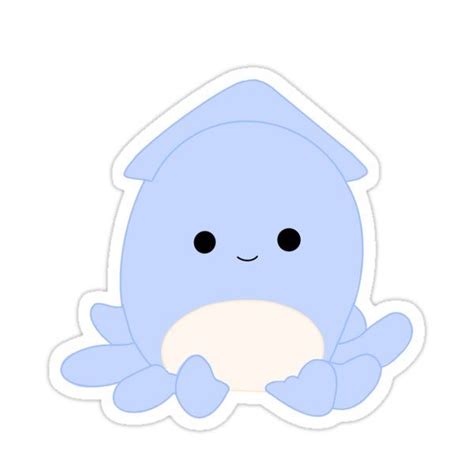 Squishmallow Squid Stacy Sticker by lilziti | Cute laptop stickers ...