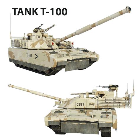 T-100 Tank Model - TurboSquid 1486557