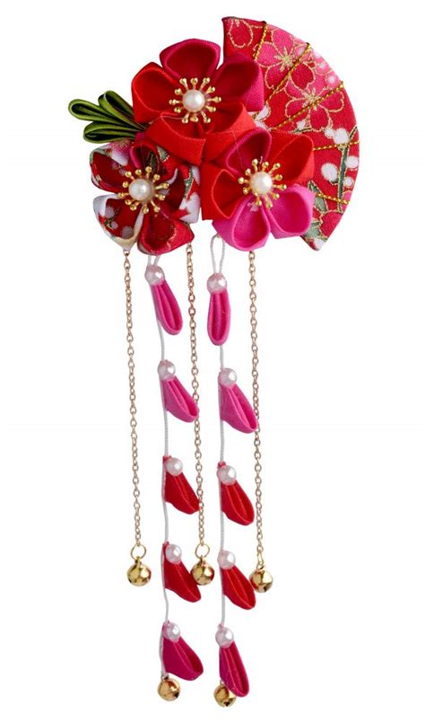 Tsumami Kanzashi Set, Traditional Japanese Hair Ornament — Yumeya ...