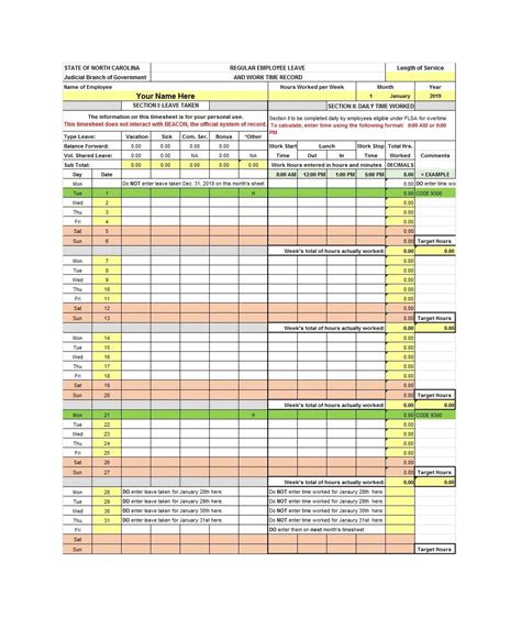 Printable Employee Vacation Tracker Excel