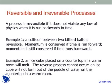 Reversible and Irreversible Processes - General Physics I - Lecture ...