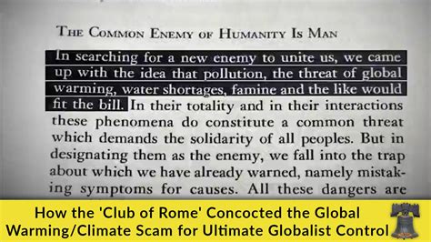 How the 'Club of Rome' Concocted the Global Warming/Climate Scam for ...