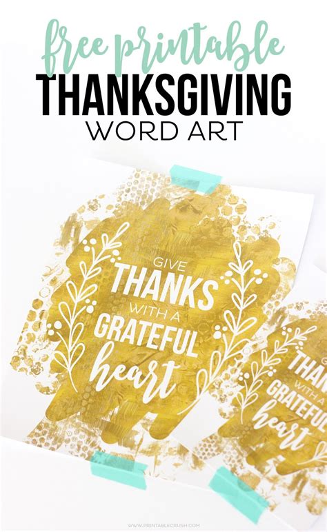 FREE Thanksgiving Printable Word Art - Printable Crush