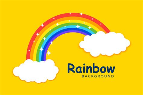 Rainbow with Cloud Background Template Graphic by Kanamizu Studio ...