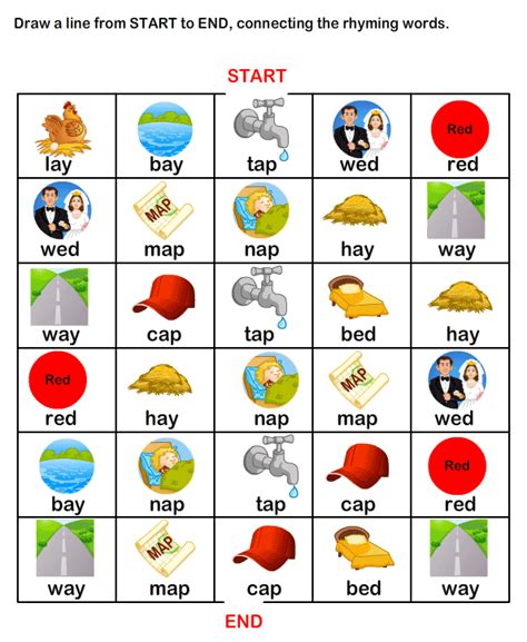 ESL-EFL Worksheets, Kindergarten Worksheets, Rhyme Time Worksheets ...