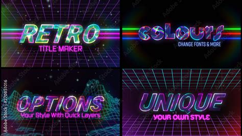 Retro Title Maker Stock Template | Adobe Stock