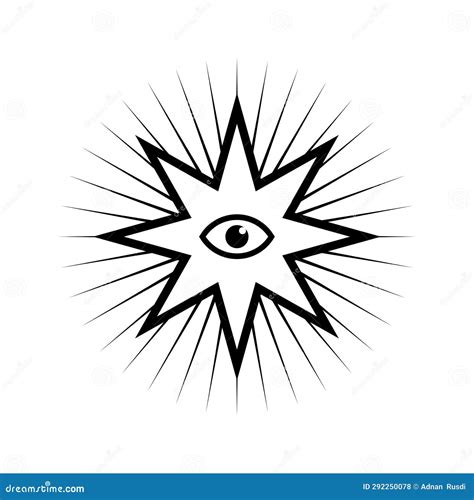 All Seeing Eye Symbol Vector Illustration Stock Vector - Illustration ...