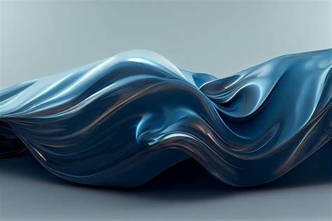 Premium Photo | Blue abstract surreal wavy liquid wallpaper