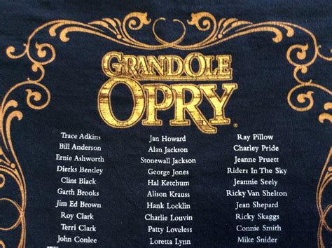 Original GRAND OLE OPRY Performers Tee Shirt 60 Artist - Etsy