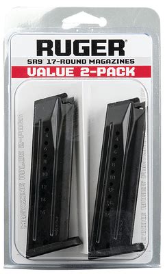 Magazine Two-Pack for Ruger SR9/SR9C 9x19mm 90449R Magazines Buy Online ...