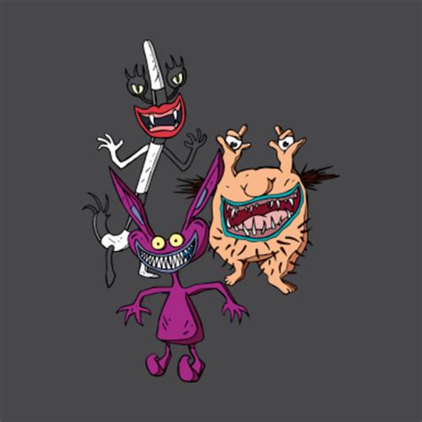 Ickis, Oblina and Krumm - Monsters - T-Shirt | TeePublic