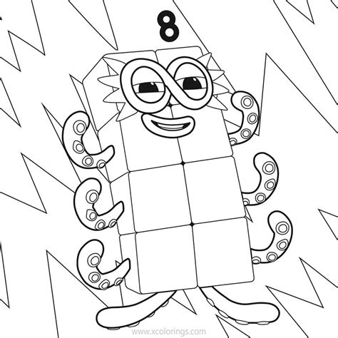 Numberblocks Coloring Pages 11 and 17 - XColorings.com