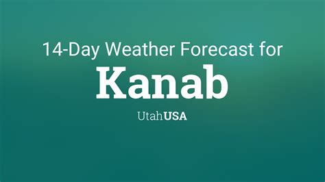 Kanab, Utah, USA 14 day weather forecast