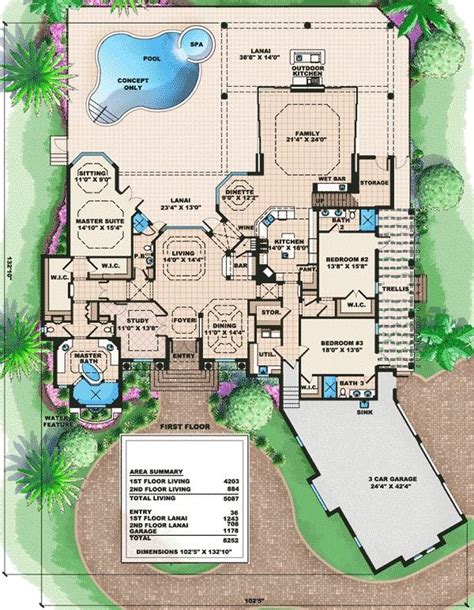 Plan 66185WE: Beautifully Designed Tuscan House Plan | Tuscan house ...