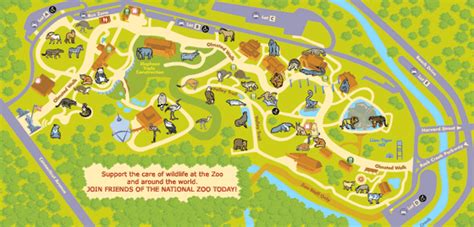 National Zoo Map - Washington DC