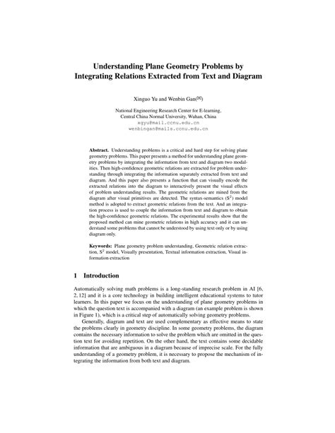 (PDF) Understanding Plane Geometry Problems by Integrating Relations ...