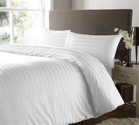 400 Thread Count Satin Stripe Duvet Cover 100% Egyptian Cotton Bedding