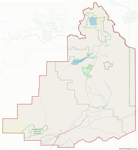 Map of Fremont County, Idaho