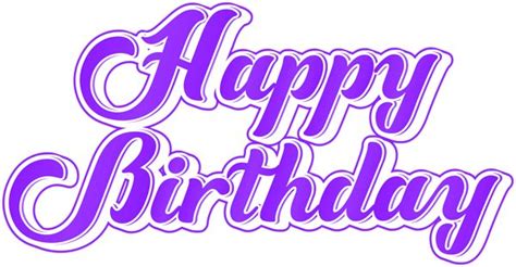 Purple Happy Birthday Clip Art Image | Purple happy birthday, Happy ...