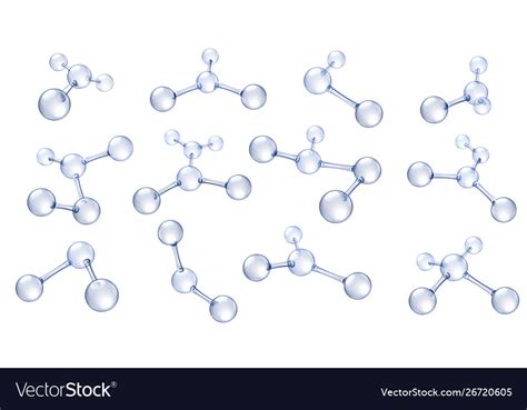 Molecule model hyaluronic acid molecules Vector Image