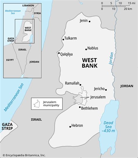 Where Is The West Bank Map