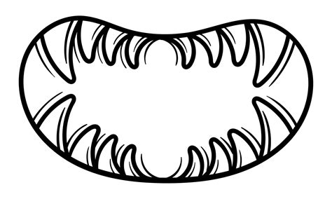 hand drawn monster mouth and teeth 16546943 Vector Art at Vecteezy