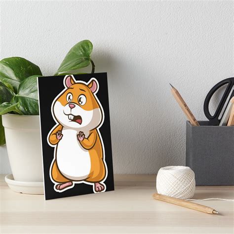 "Scared Hamster Meme" Art Board Print by hutamue | Redbubble