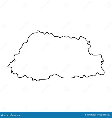 Bhutan Outline Map Cartoon Vector | CartoonDealer.com #105511445