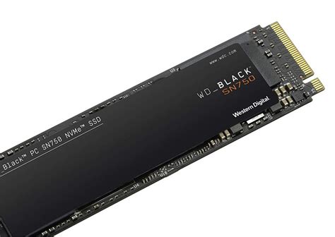 WD Black SN750 NVMe SSD with up to 2TB storage, integrated heat sink ...