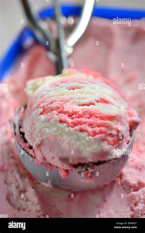 ice cream scooped with a scoop Stock Photo - Alamy