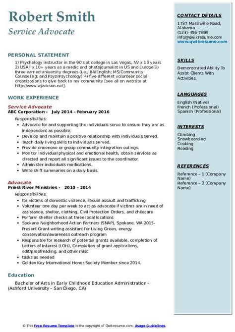 Advocate Resume Samples | QwikResume