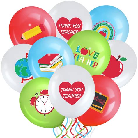 Buy 45 Pcs Thank You Teachers Balloons Teacher Appreciation Party ...