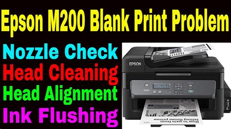 Epson M200 Blank Print Problem | Nozzle Check | Head Cleaning | Head ...