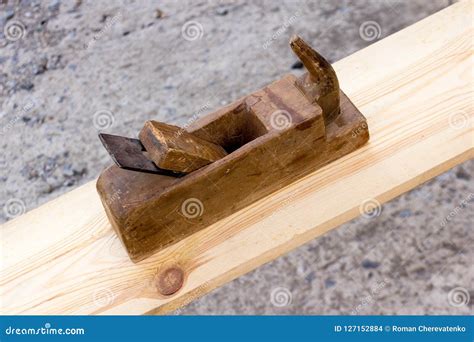 A Hand Plane is a Tool for Shaping Wood. Stock Photo - Image of handle ...