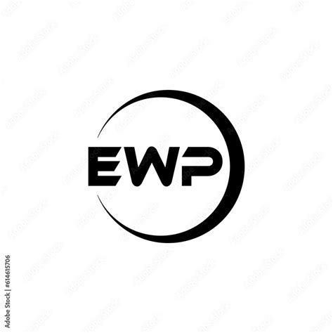 EWP letter logo design with white background in illustrator, cube logo ...