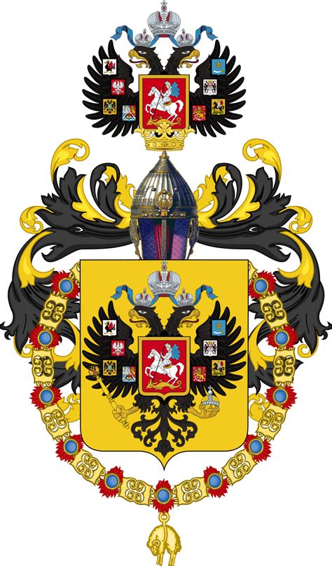 Coat of Arms of Grand Dukes Nicholas Alexandrovich and George ...