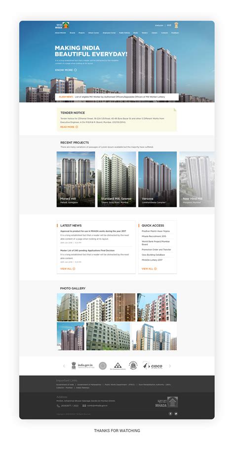 Mhada Website Concept on Behance