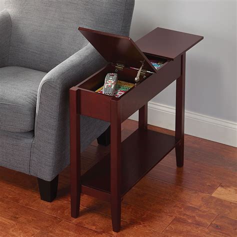 The Hidden Storage Side Table - Hammacher Schlemmer | Living room side ...