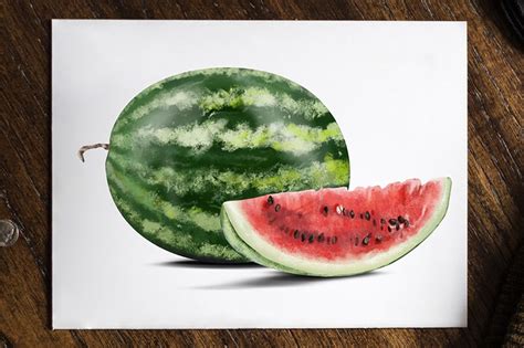 How to Draw a Watermelon - An Easy Watermelon Drawing