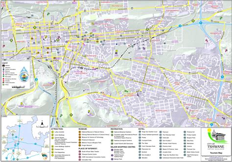 Tshwane tourist map