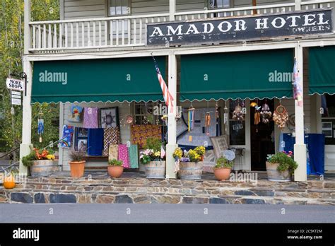 Historic Amador Hotel in downtown Amador City, California Gold Country ...