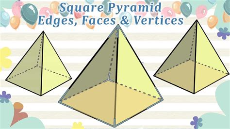 Square Pyramid - Faces Edges Vertices (Corners) - YouTube