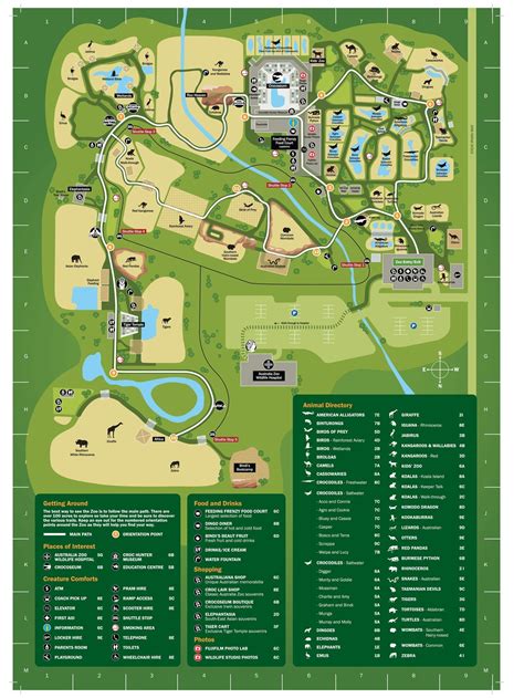 Australia Zoo Map Pdf - Time Zones Map