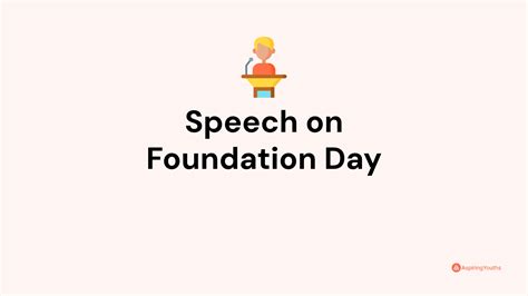 Speech on Foundation Day