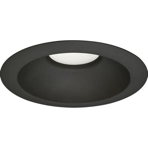 Progress Lighting LED Recessed Black Open Recessed Light Trim (Fits ...