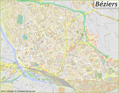 Detailed Map of Béziers - Ontheworldmap.com